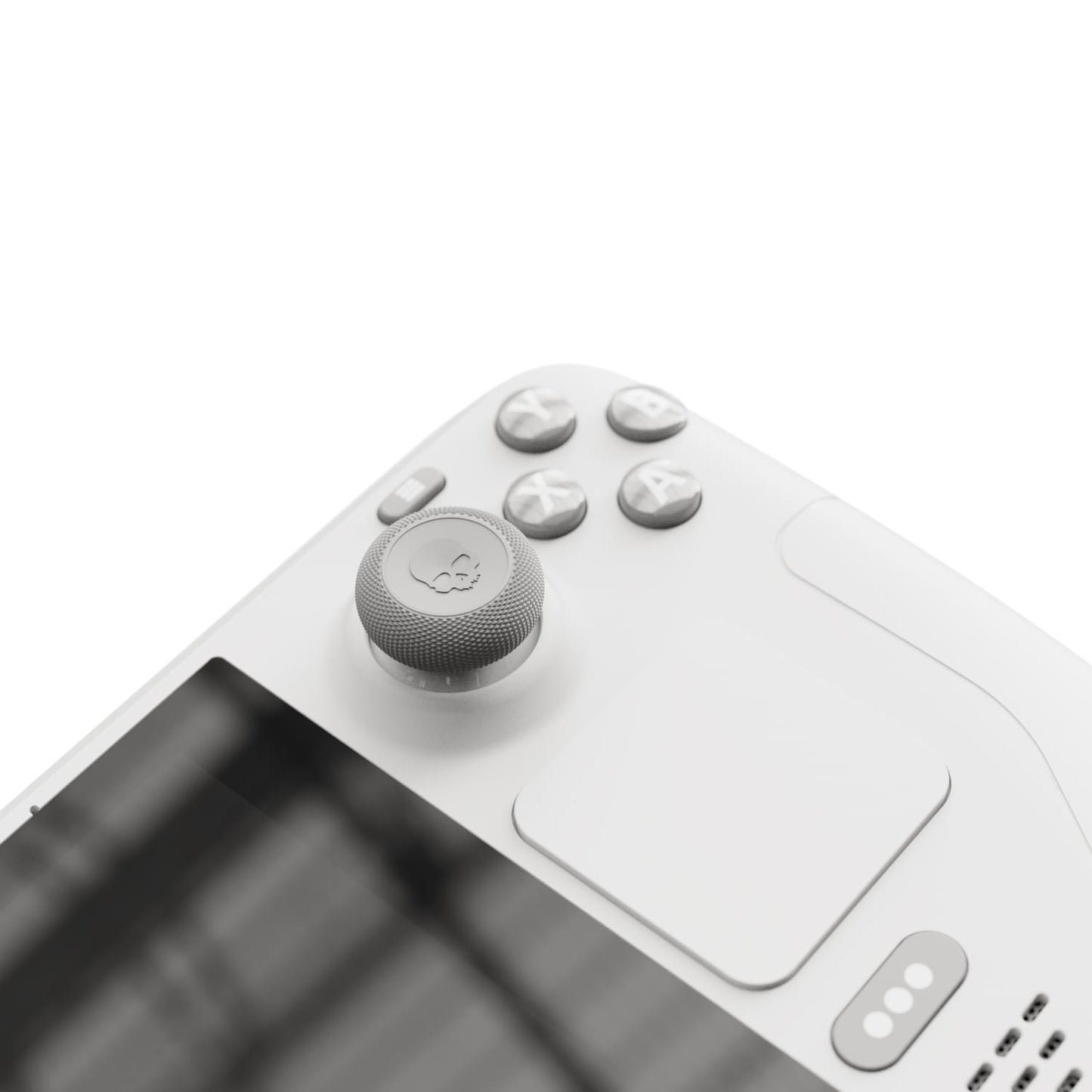 Steam Deck OLED white limited edition theme color: limited gray rocker cap analog cover and back button enhancement kit