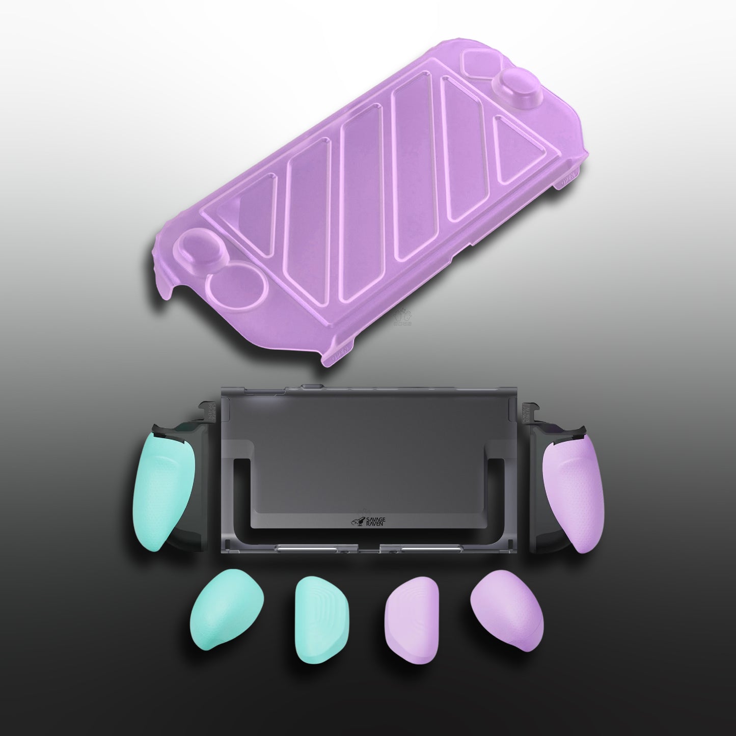 FissionGrip Detachable Grip Protector for Switch 2 Ergonomic Detachable Grips for NS2 (Compatible with Original Base)