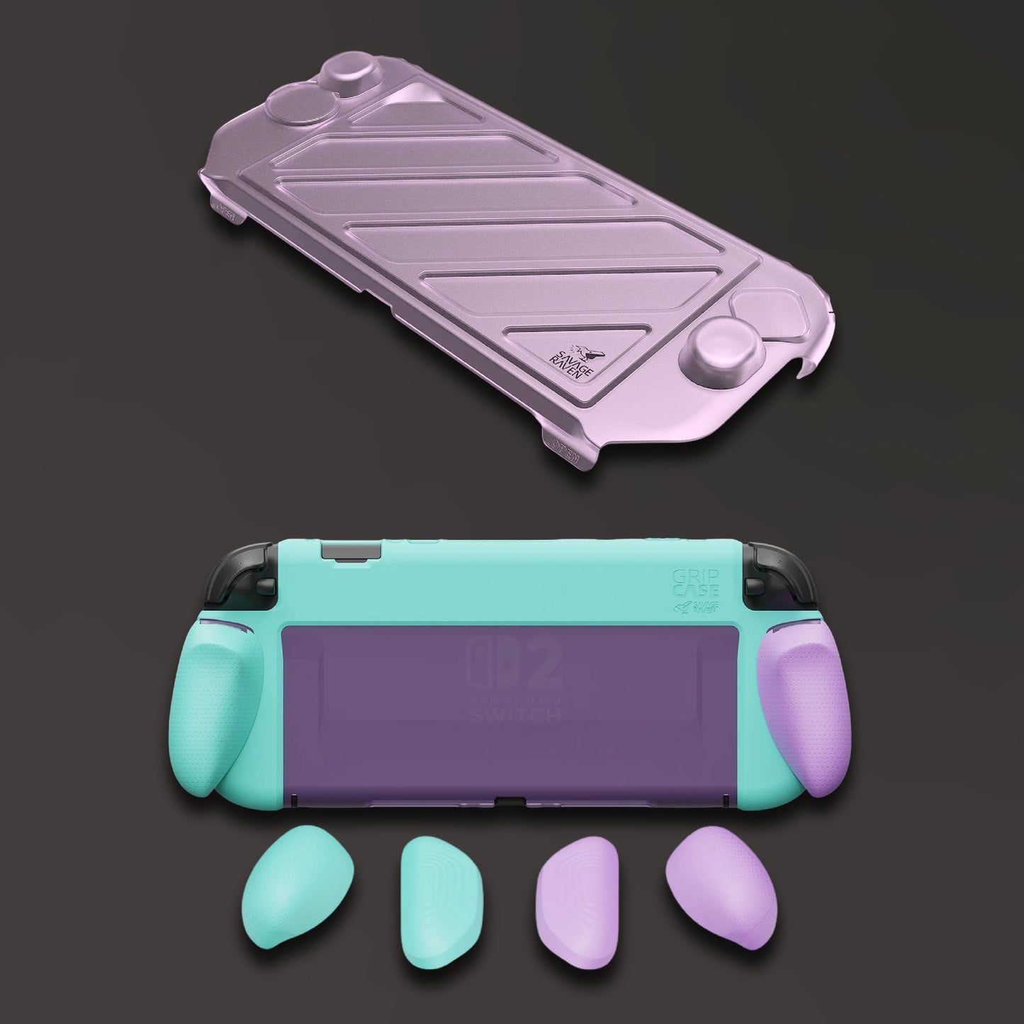 Switch 2握把保護軟套 GripCase2 適用NS2的人體工學握把(原廠底座相容)