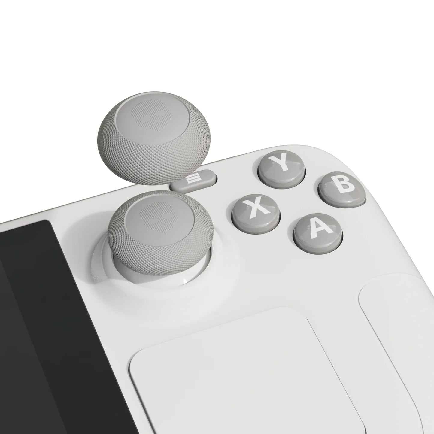 Steam Deck OLED white limited edition theme color: limited gray rocker cap analog cover and back button enhancement kit