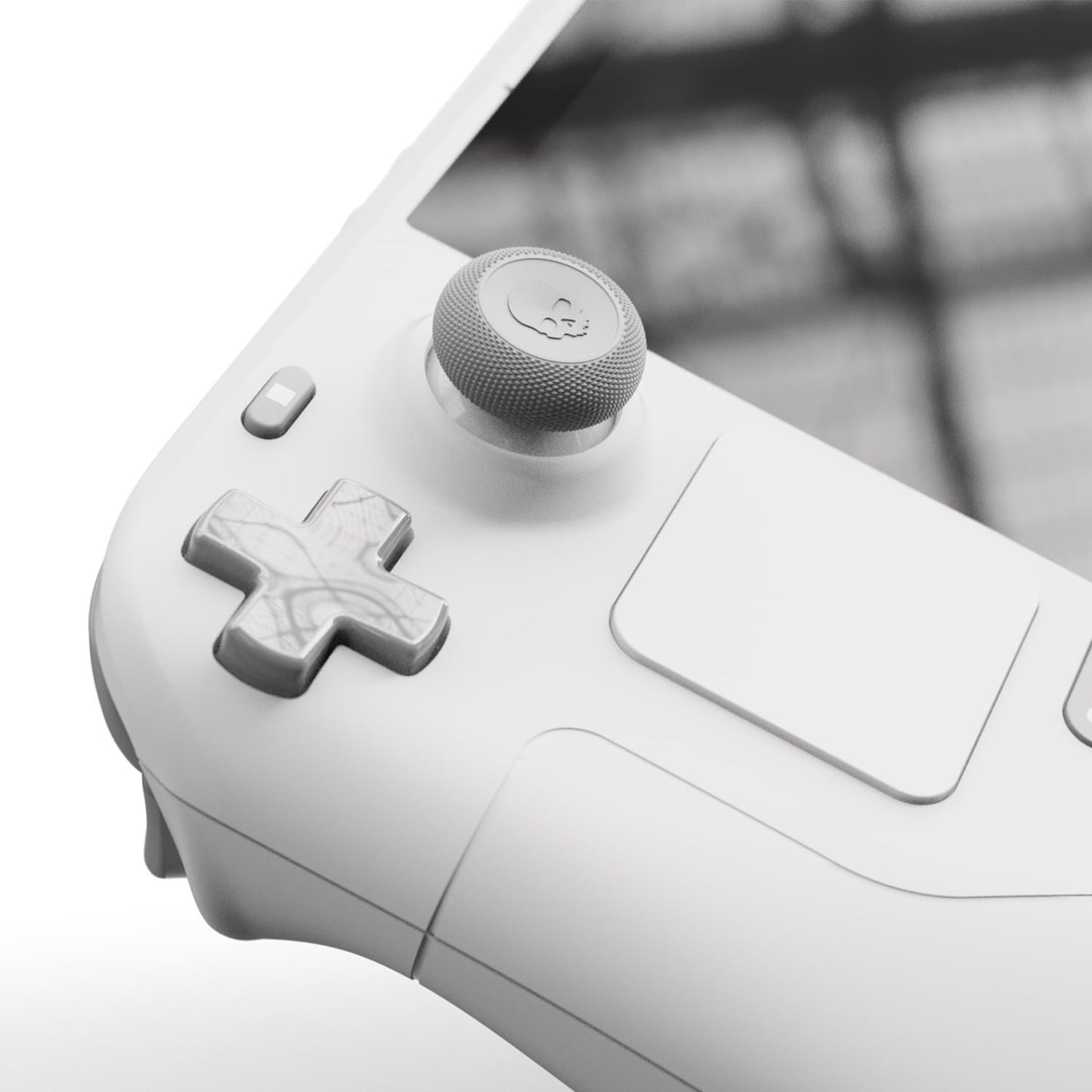 Steam Deck OLED white limited edition theme color: limited gray rocker cap analog cover and back button enhancement kit