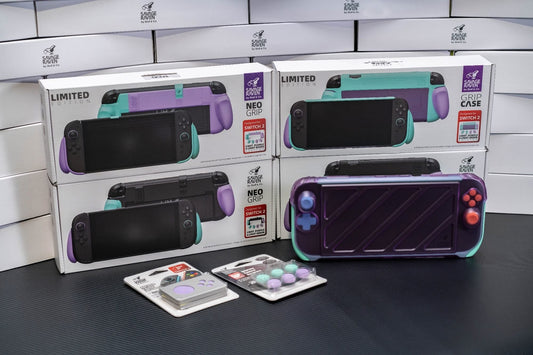 搭配任天堂最新『淺紫/淺綠色Joy-Con』的系列週邊發售中！