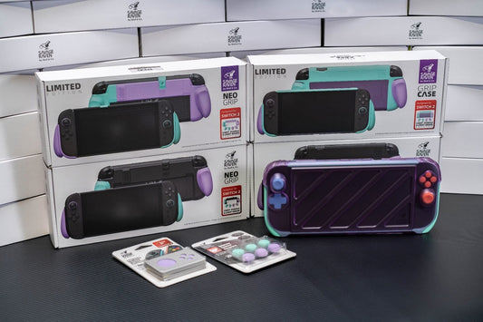 搭配任天堂最新『淺紫/淺綠色Joy-Con』的系列週邊發售中！