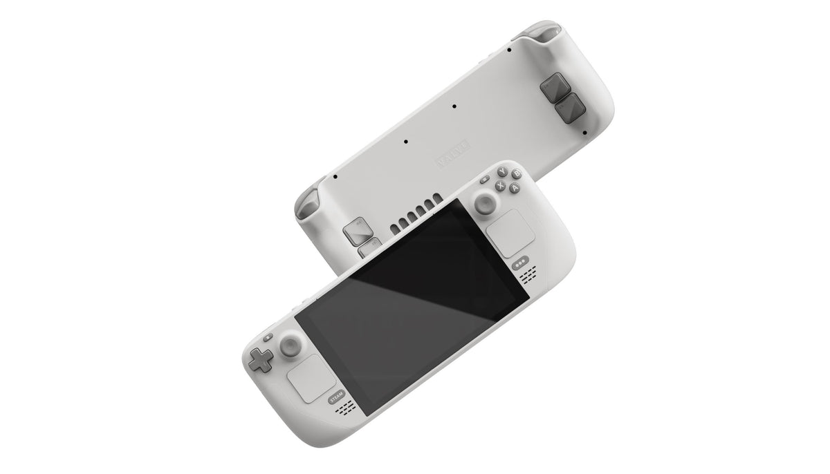 Steam Deck OLED: White limited edition rocker cap analog cover and 