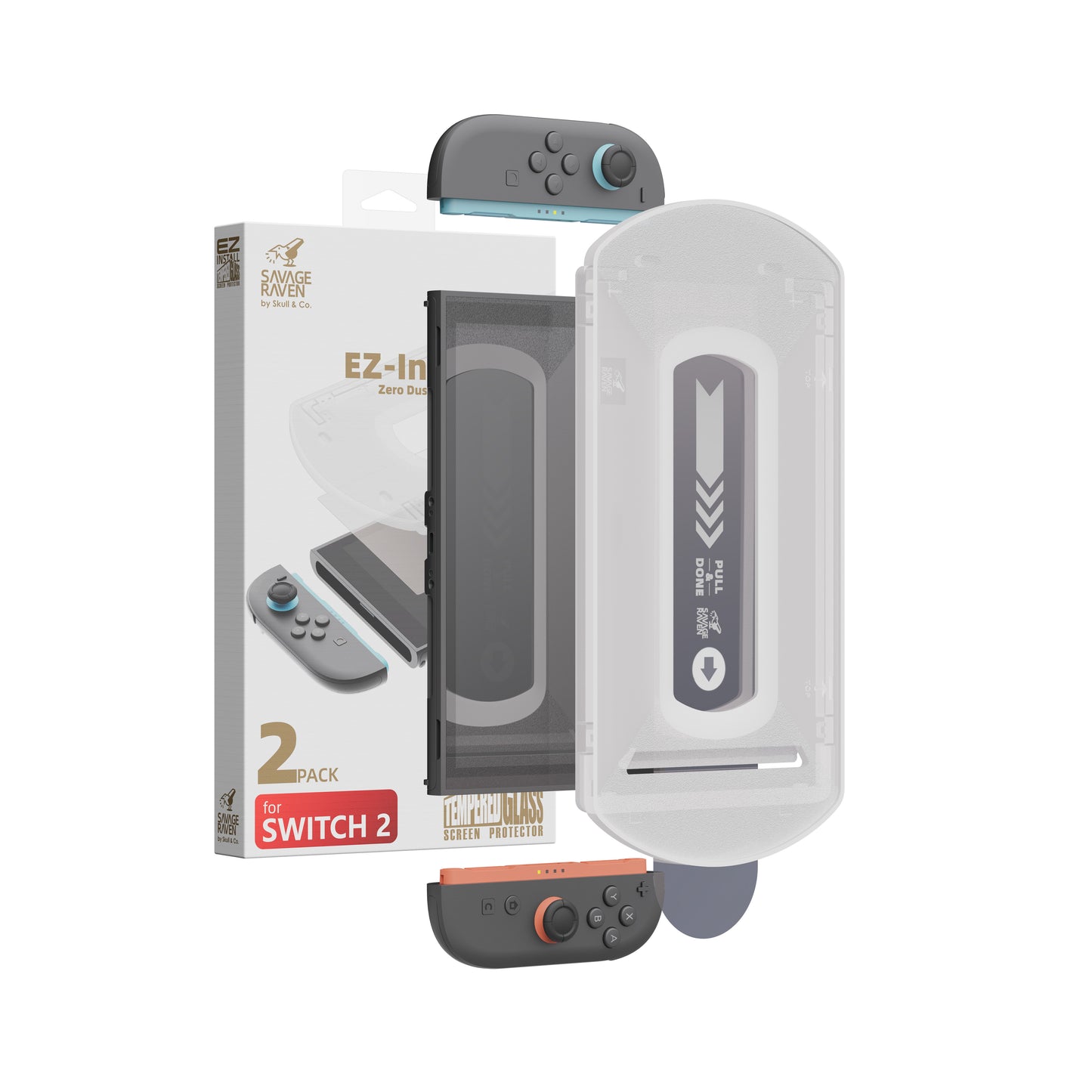 Switch 2 9H鋼化玻璃保護貼 無塵艙版  EZ！快（2片裝）NS2專用