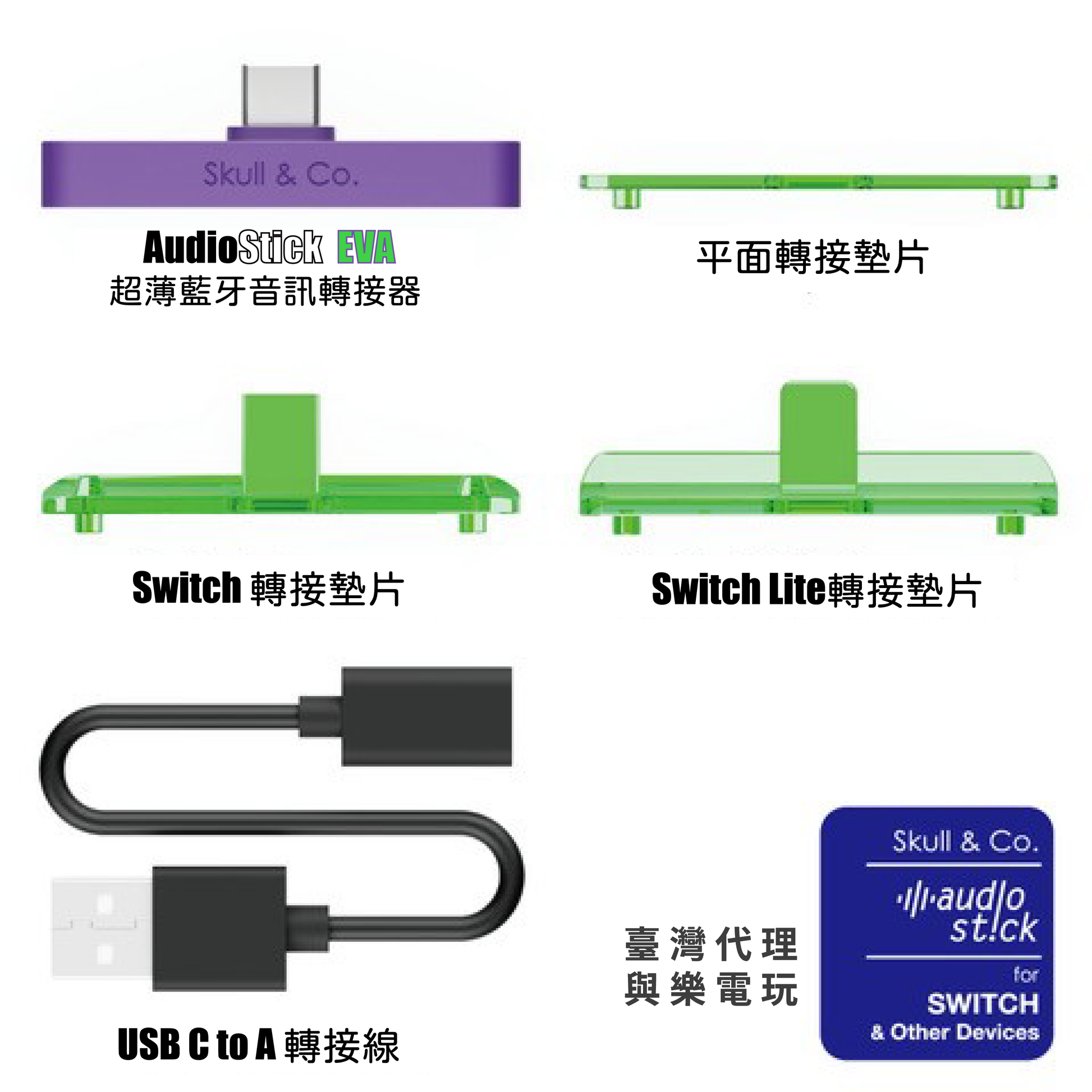 超薄藍牙音訊接收發射器AudioStick：EVA限量版.