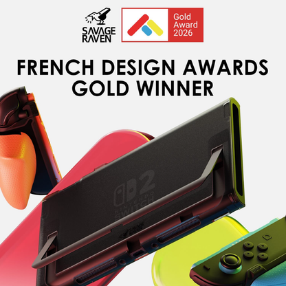 FissionGrip Detachable Grip Protector for Switch 2 Ergonomic Detachable Grips for NS2 (Compatible with Original Base)