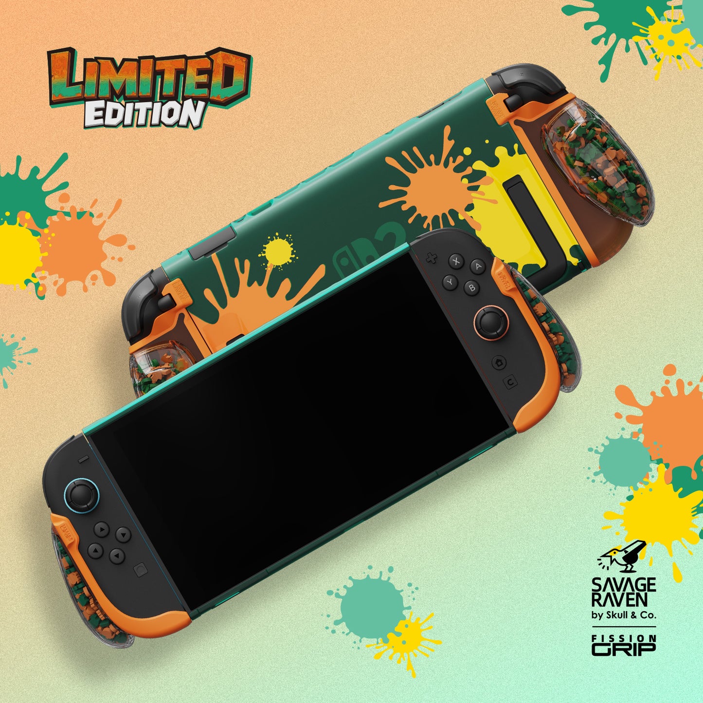 Switch 2《斯普拉遁塗擊隊 Splatoon Raiders》限量版握把保護殼NeoGrip2 / FissionGrip