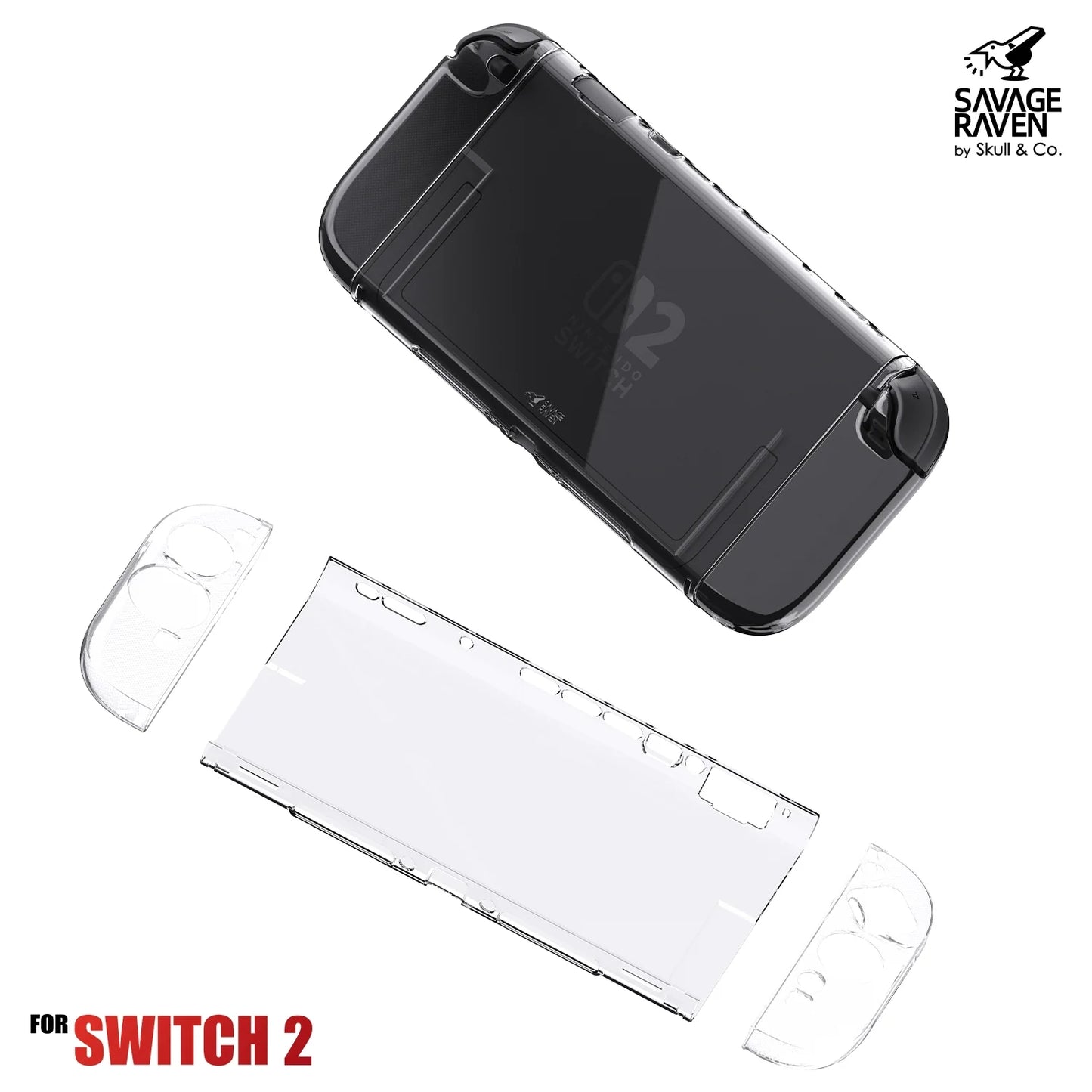 Switch 2分離式透明保護殼 適用任天堂NS2(原廠底座相容)