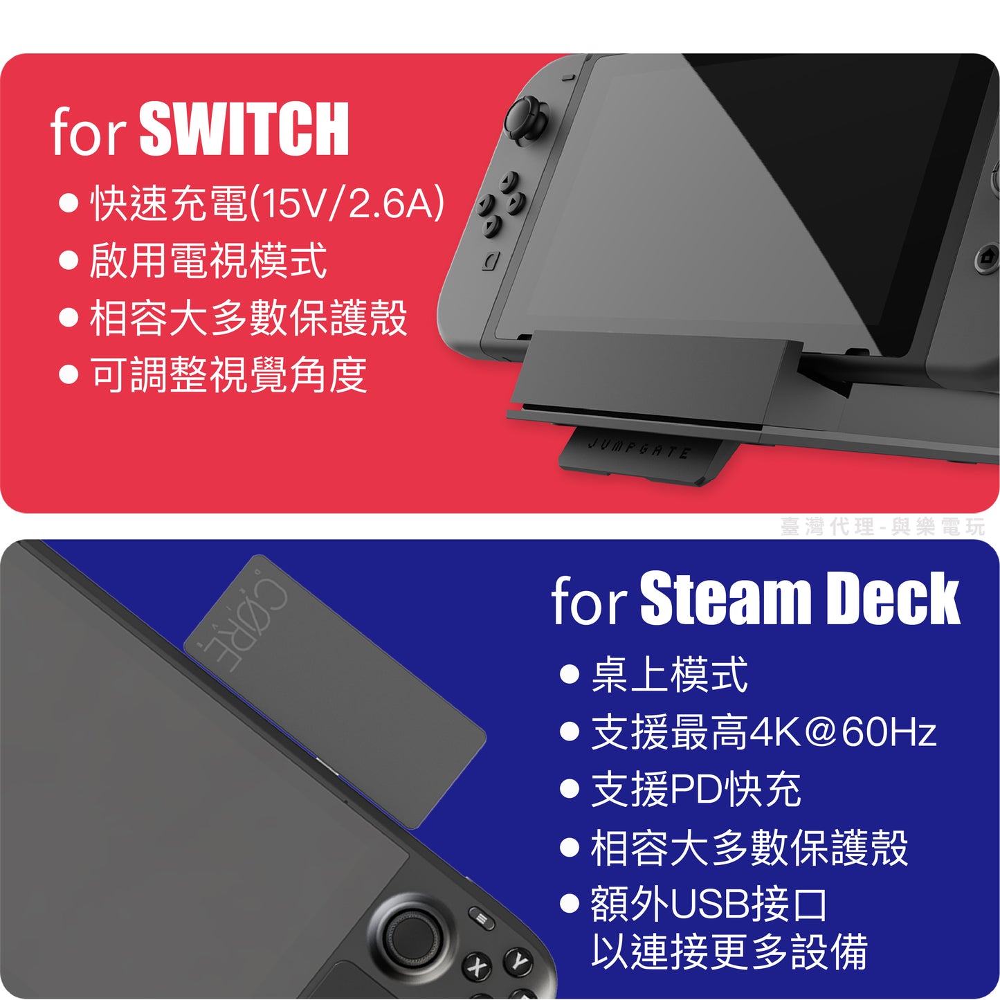 多功能擴充便攜底座 Jumpgate 適用任天堂Switch/OLED