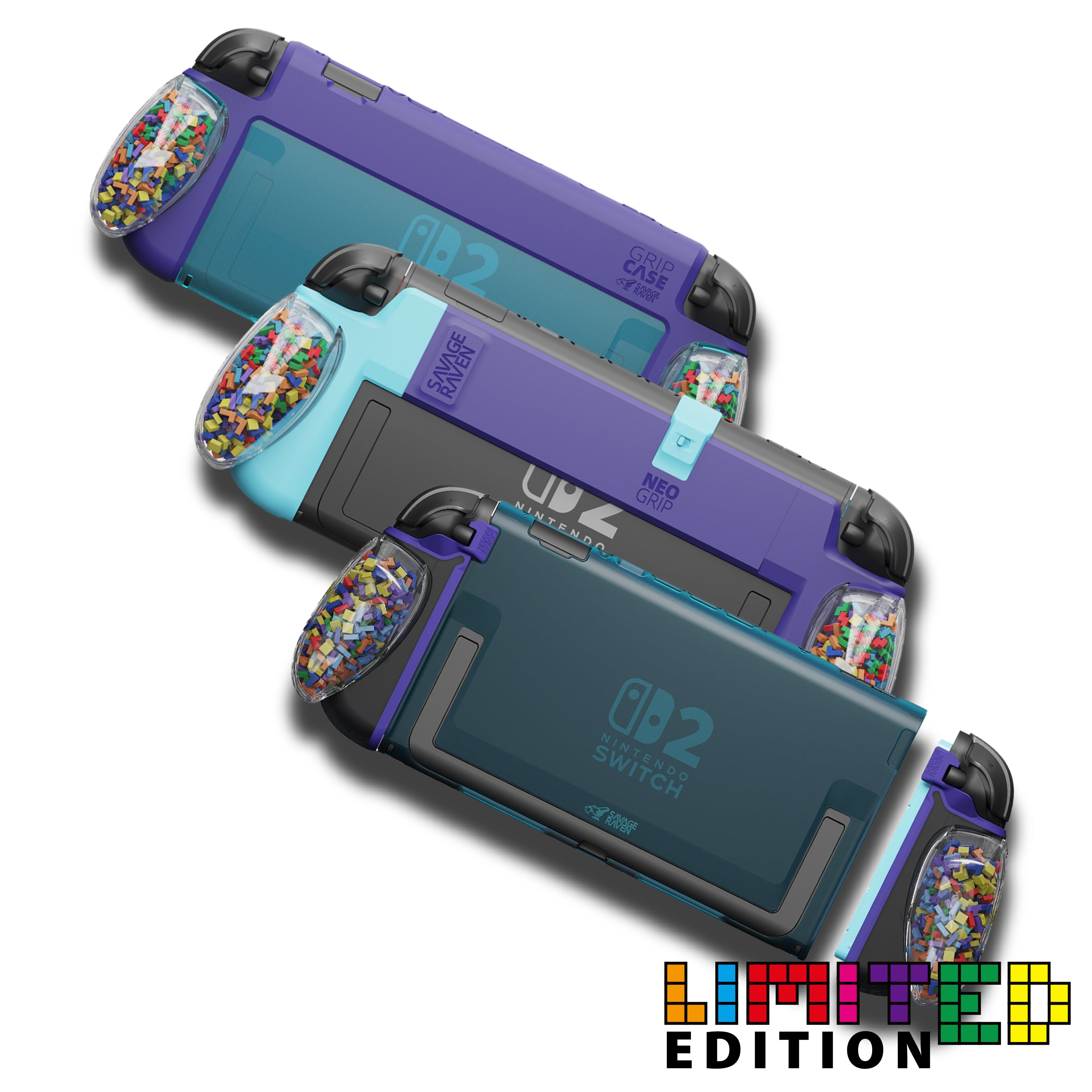 ニンテンドーswitch rite おまけ付き Switch 2 'TETR Block Limited Edition' Block Grip Handle Protective