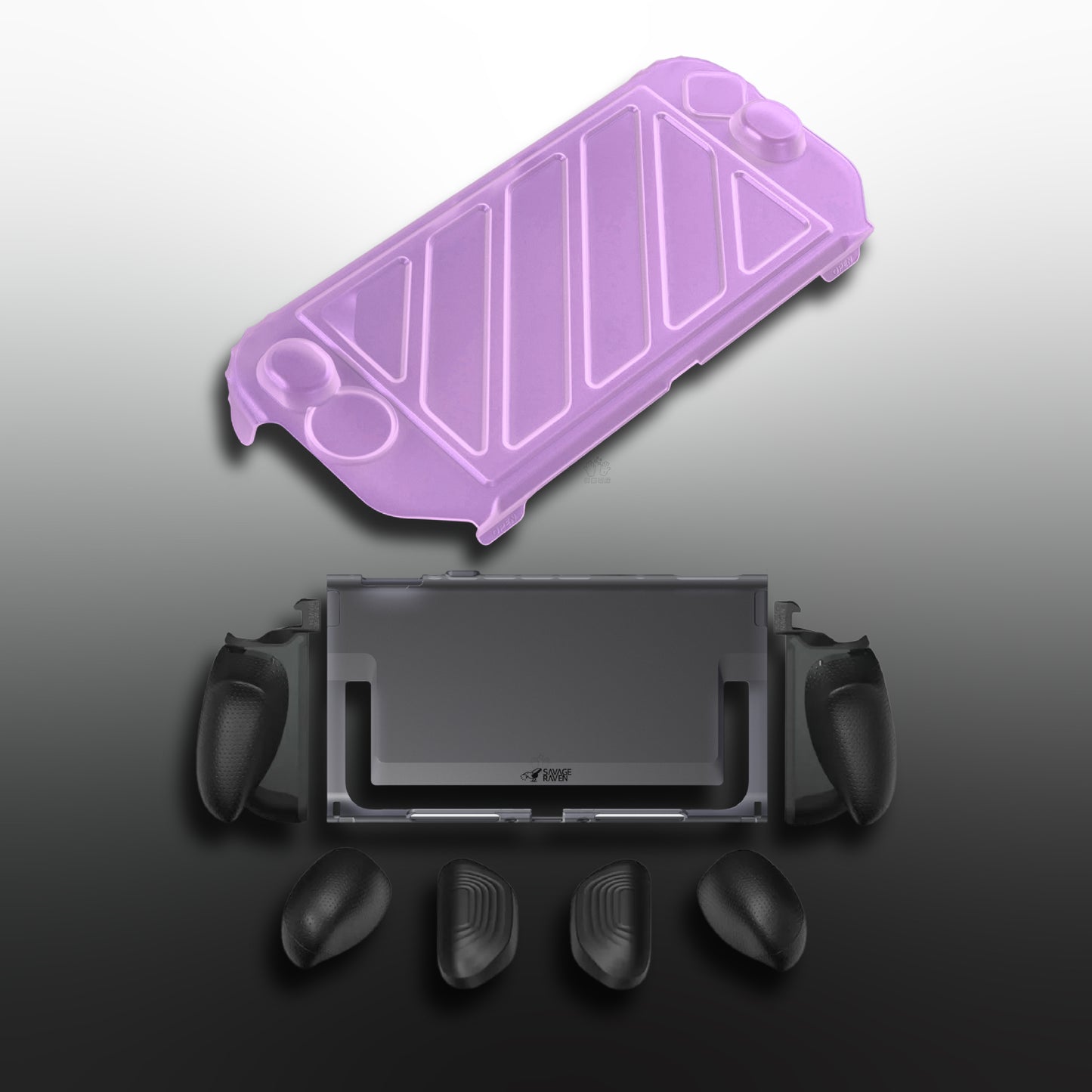 FissionGrip Detachable Grip Protector for Switch 2 Ergonomic Detachable Grips for NS2 (Compatible with Original Base)