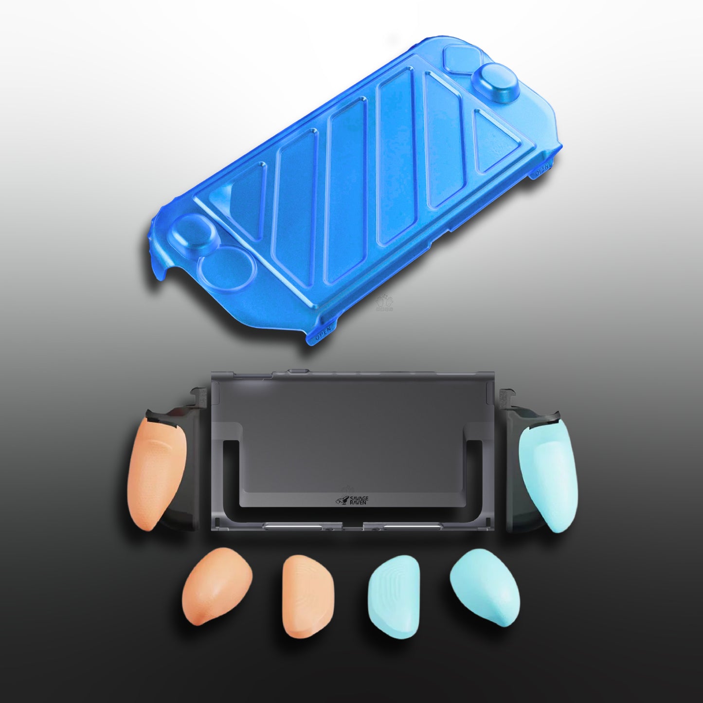 FissionGrip Detachable Grip Protector for Switch 2 Ergonomic Detachable Grips for NS2 (Compatible with Original Base)