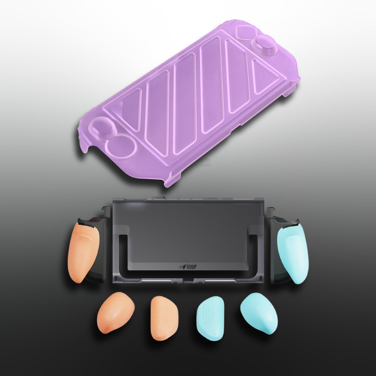 FissionGrip Detachable Grip Protector for Switch 2 Ergonomic Detachable Grips for NS2 (Compatible with Original Base)