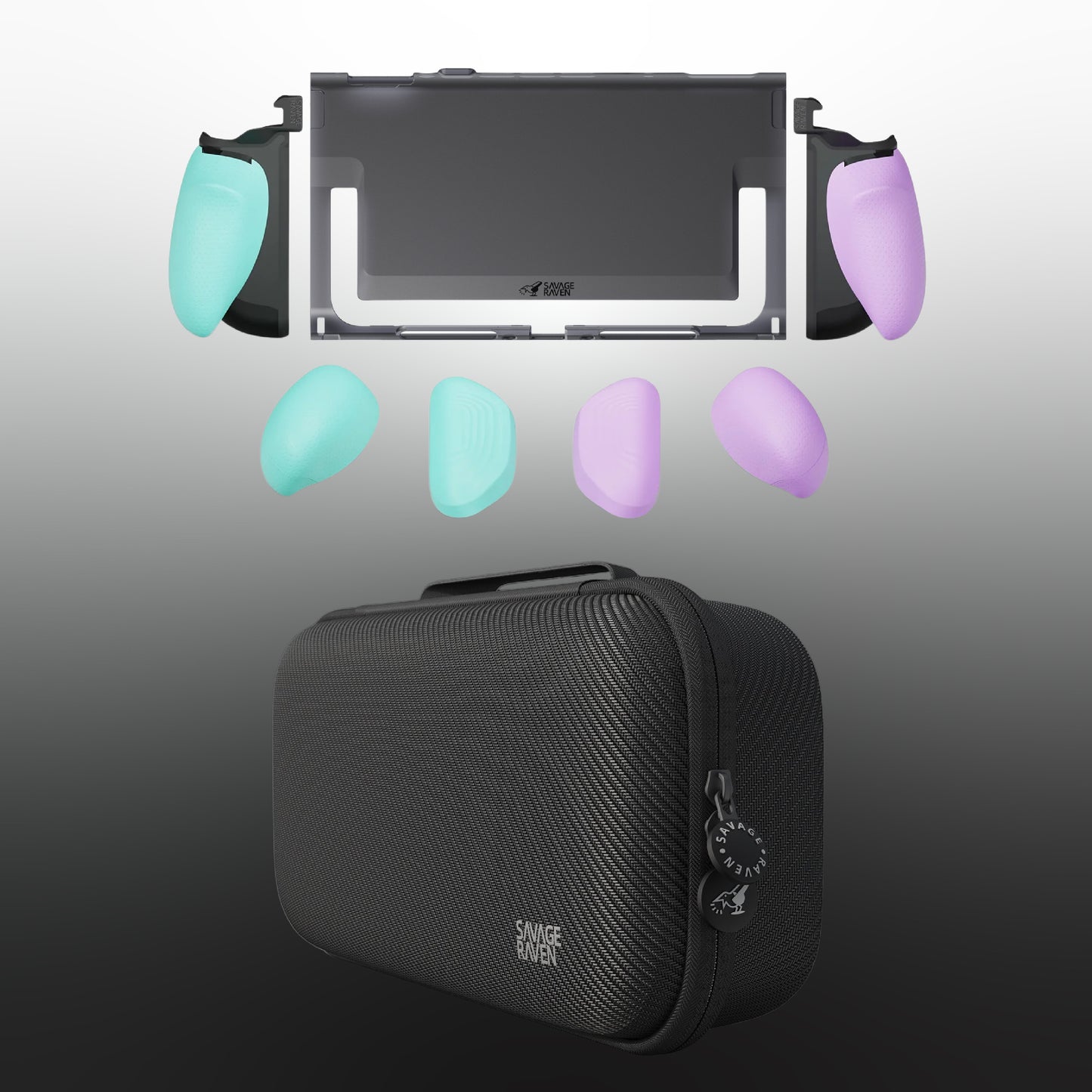 Switch 2分離式握把保護軟套 FissionGrip 適用NS2的人體工學分離握把（原廠底座相容）