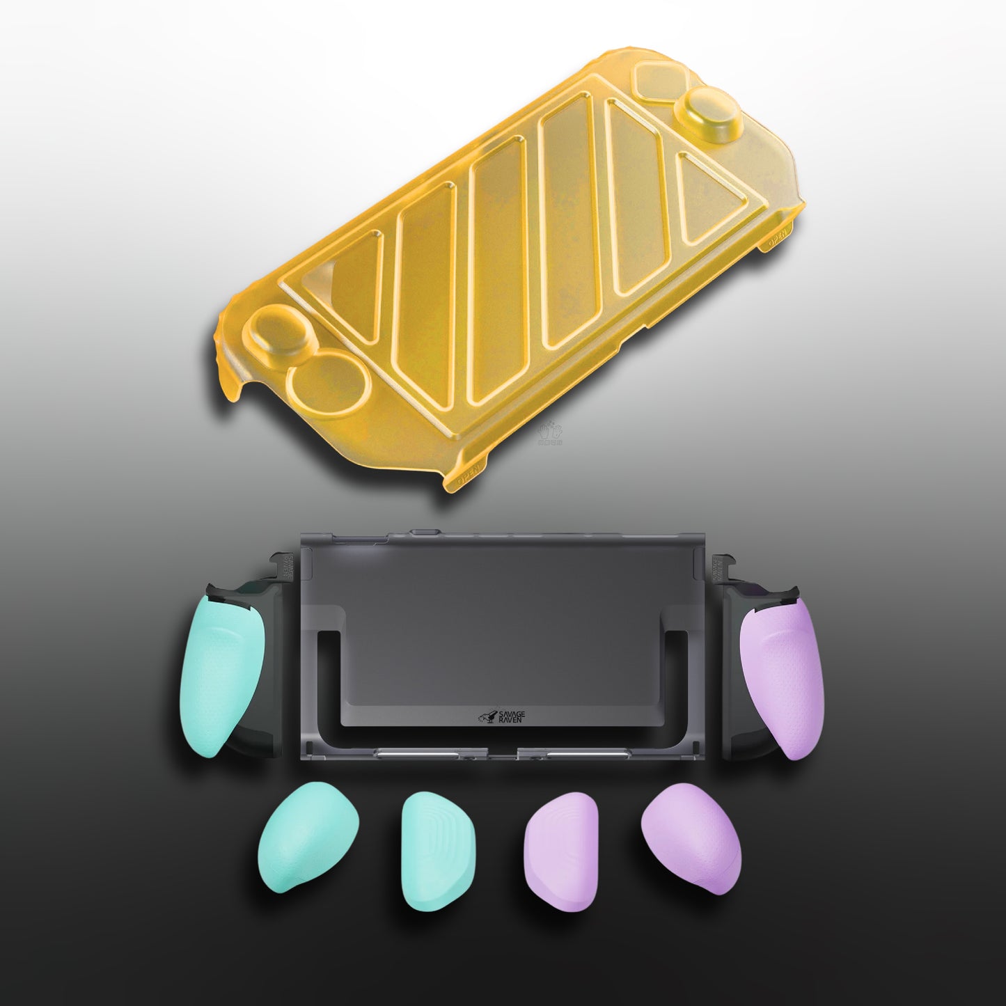 FissionGrip Detachable Grip Protector for Switch 2 Ergonomic Detachable Grips for NS2 (Compatible with Original Base)