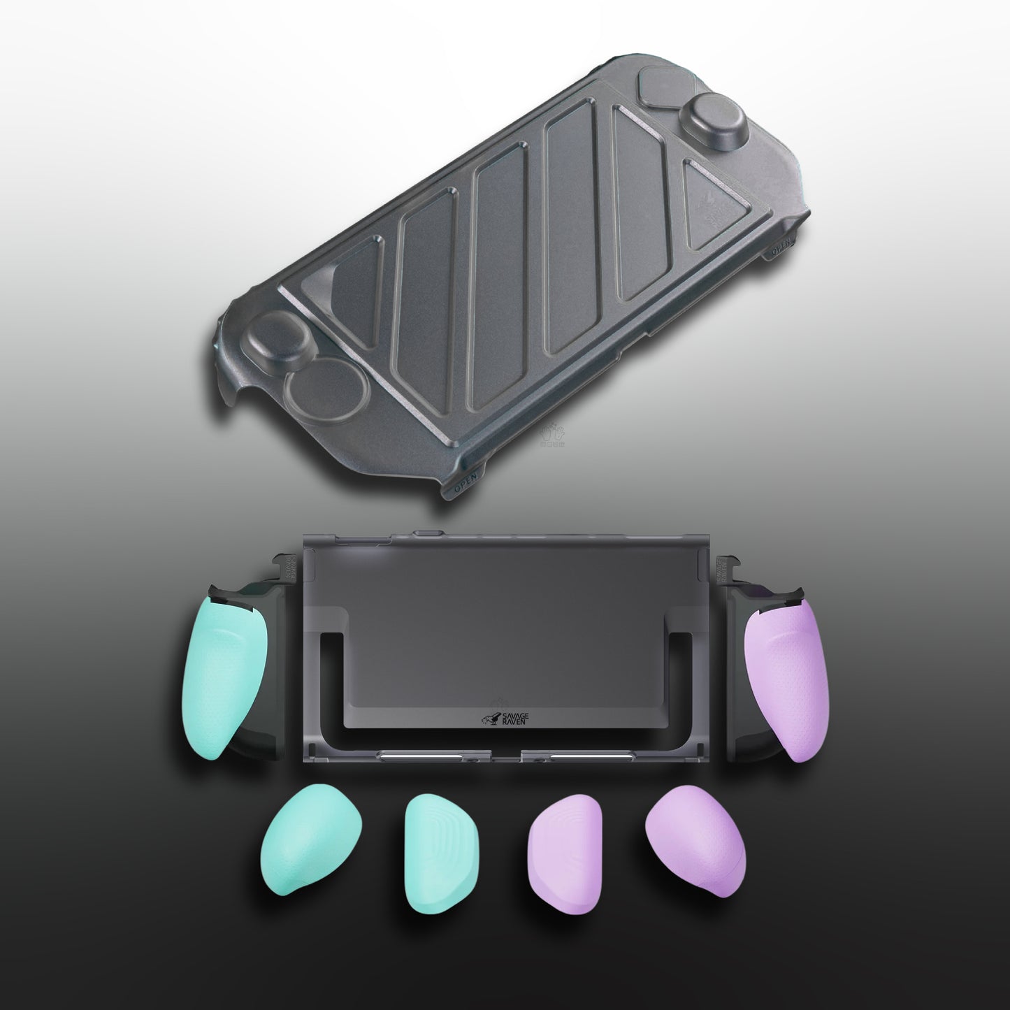 FissionGrip Detachable Grip Protector for Switch 2 Ergonomic Detachable Grips for NS2 (Compatible with Original Base)