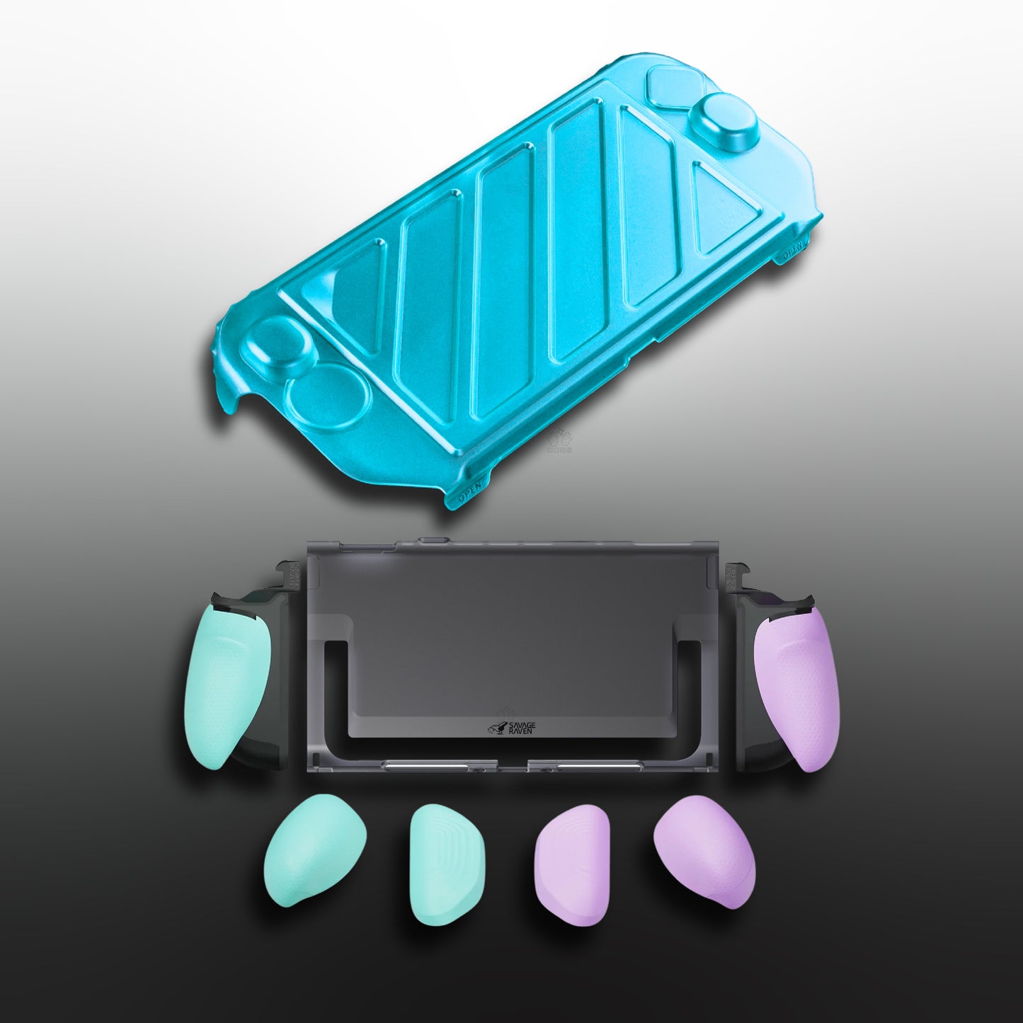FissionGrip Detachable Grip Protector for Switch 2 Ergonomic Detachable Grips for NS2 (Compatible with Original Base)