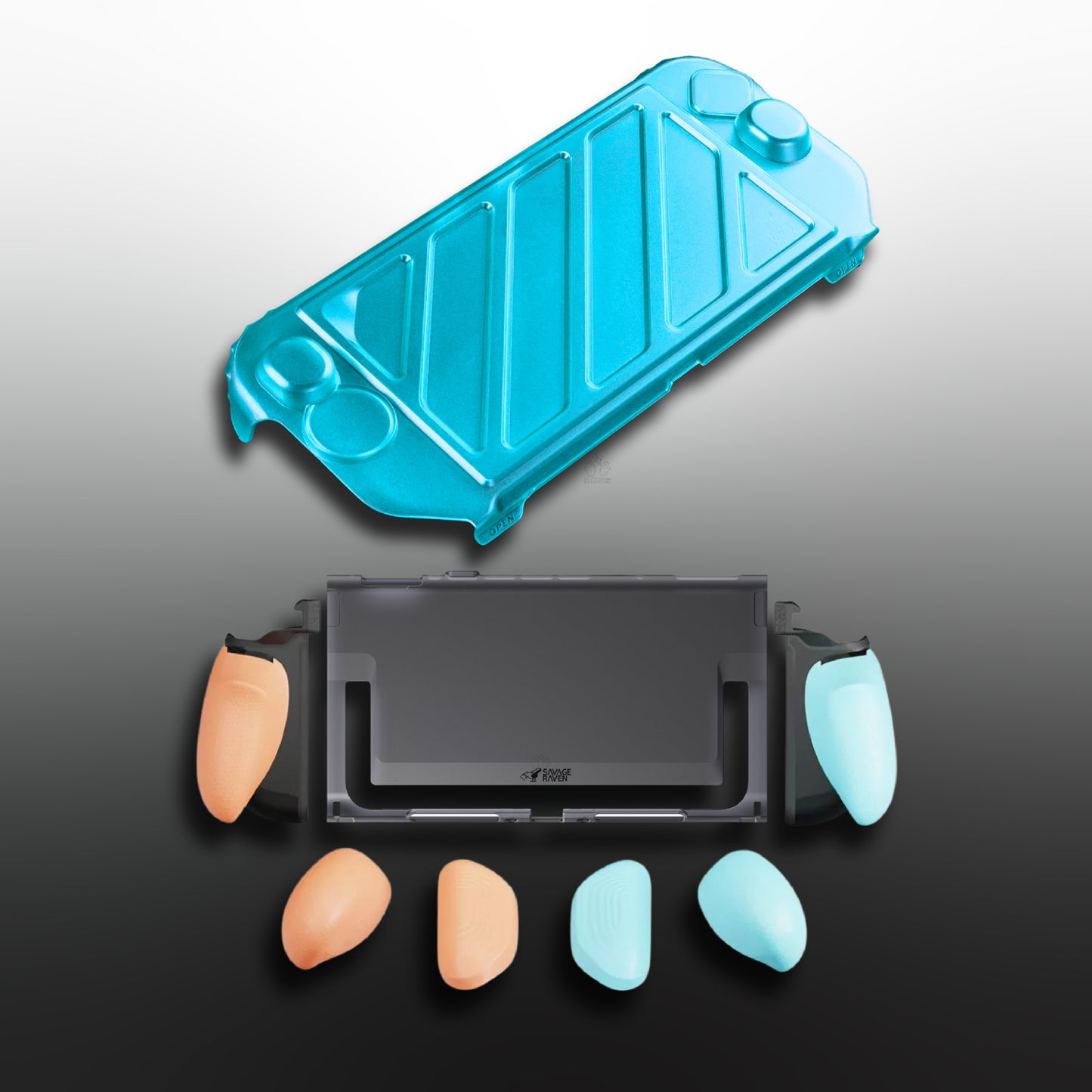 FissionGrip Detachable Grip Protector for Switch 2 Ergonomic Detachable Grips for NS2 (Compatible with Original Base)