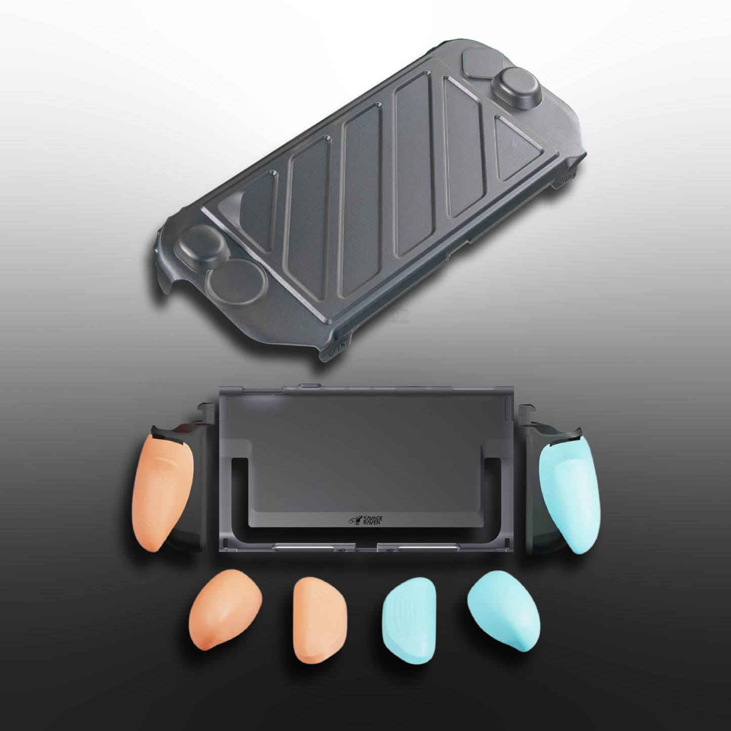 FissionGrip Detachable Grip Protector for Switch 2 Ergonomic Detachable Grips for NS2 (Compatible with Original Base)
