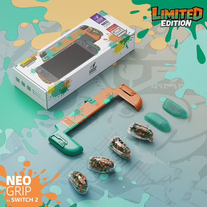Switch 2《斯普拉遁塗擊隊 Splatoon Raiders》限量版握把保護殼NeoGrip2 / FissionGrip