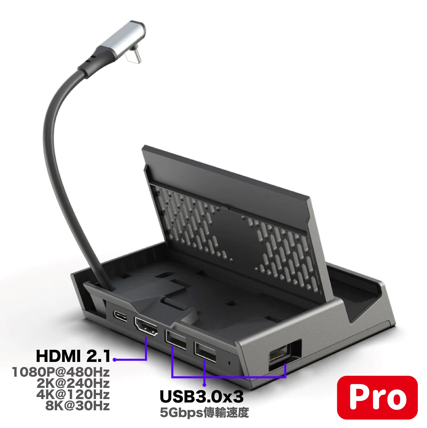 Multifunctional expansion portable Dock for Steam Deck/OLED/ROG Ally/Ally X