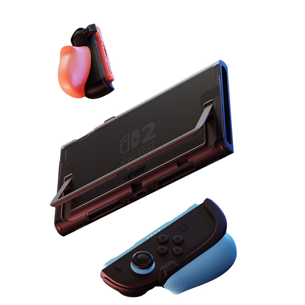 FissionGrip Detachable Grip Protector for Switch 2 Ergonomic Detachable Grips for NS2 (Compatible with Original Base)