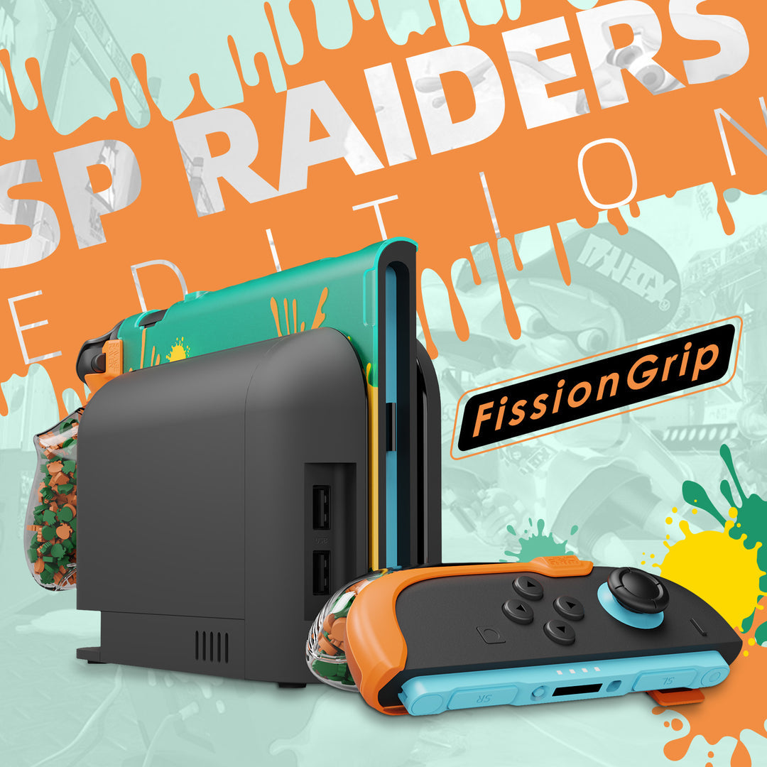 Switch 2《斯普拉遁塗擊隊 Splatoon Raiders》限量版握把保護殼NeoGrip2 / FissionGrip