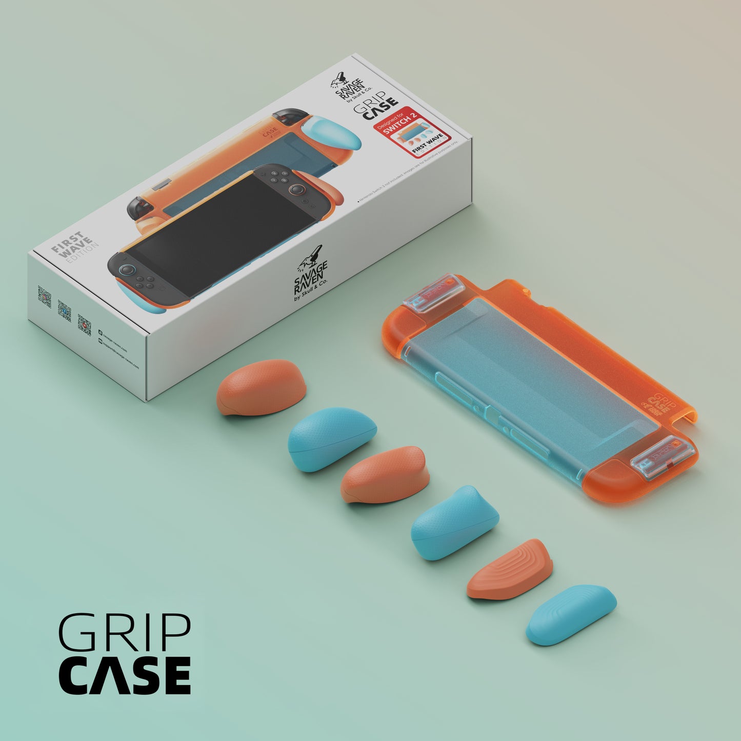 Switch 2握把保護軟套 GripCase2《First WAVE限量版》適用NS2的人體工學握把